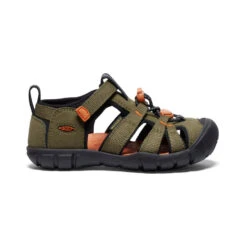 Keen Little Kids' Seacamp II CNX | Dark Olive/Gold Flame