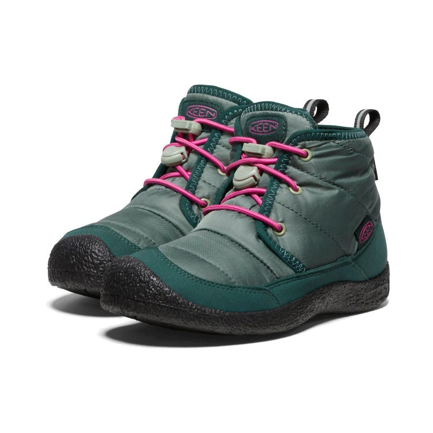 Keen Little Kids' Howser II Waterproof Chukka | Dark Forest/Fuchsia Purple 2 Keen Little Kids' Howser II Waterproof Chukka | Dark Forest/Fuchsia Purple - Image 2