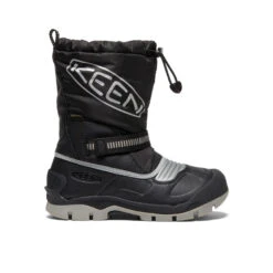 Keen Big Kids' Snow Troll Waterproof Boot | Black/Silver