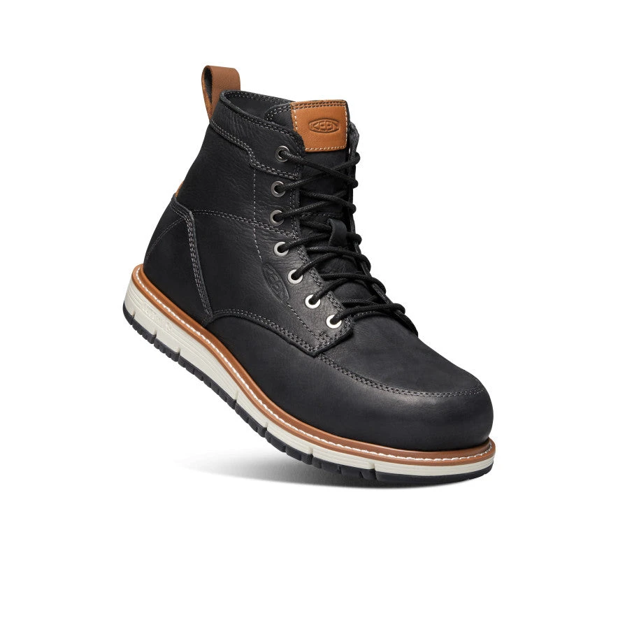 Keen Men's San Jose 6" Boot (Aluminum Toe) | Black/Caramel Cafe 3 Keen Men's San Jose 6" Boot (Aluminum Toe) | Black/Caramel Cafe - Image 3