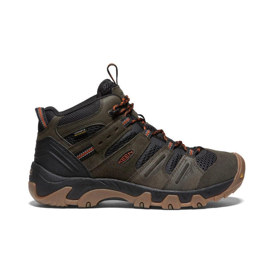Keen Men's Headout Waterproof Hiking Boot | Black Olive/Fossil Orange 1 Keen Men's Headout Waterproof Hiking Boot | Black Olive/Fossil Orange