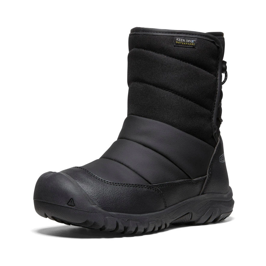 Keen Big Kids' Puffrider Waterproof Winter Boot | Black/Steel Grey 3 Keen Big Kids' Puffrider Waterproof Winter Boot | Black/Steel Grey - Image 3