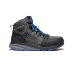Keen 35 Keen Men's Red Hook Waterproof Boot (Carbon-Fiber Toe) | Steel Grey/Bright Cobalt