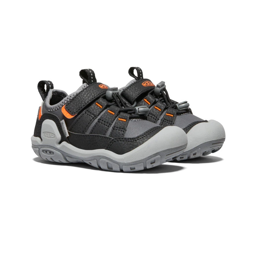 Keen Little Kids' Knotch Hollow Sneaker | Steel Grey/Safety Orange 2 Keen Little Kids' Knotch Hollow Sneaker | Steel Grey/Safety Orange - Image 2