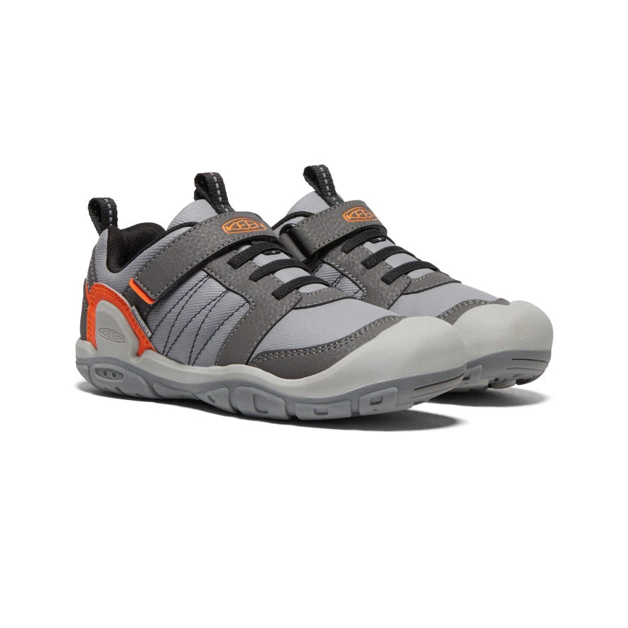 Keen Big Kids' Knotch Peak Sneaker | Magnet/Safety Orange 2 Keen Big Kids' Knotch Peak Sneaker | Magnet/Safety Orange - Image 2