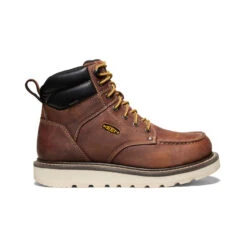 Keen Men's Cincinnati 6" Waterproof Boot (Soft Toe) | Tuscan Red/Sandshell