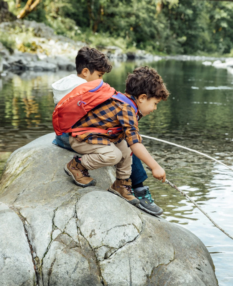 Keen Little Kids' Ridge Flex Waterproof Boot | Bison/Red Carpet 6 Keen Little Kids' Ridge Flex Waterproof Boot | Bison/Red Carpet - Image 6