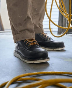 Keen Men's CSA San Jose 6" Waterproof Boot (Aluminum Toe) | Black/Off White -Keen SDD 496 PDP SanJose 1027083 Right Image