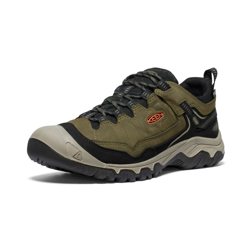 Keen Men's Targhee IV Wide Waterproof Hiking Shoe | Dark Olive/Gold Flame 3 Keen Men's Targhee IV Wide Waterproof Hiking Shoe | Dark Olive/Gold Flame - Image 3