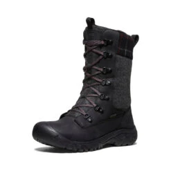Keen Women's Greta Tall Waterproof Boot | Black/Black Plaid -Keen bdf1f155a90e4a01c59bd4335d6b406c26f388c9