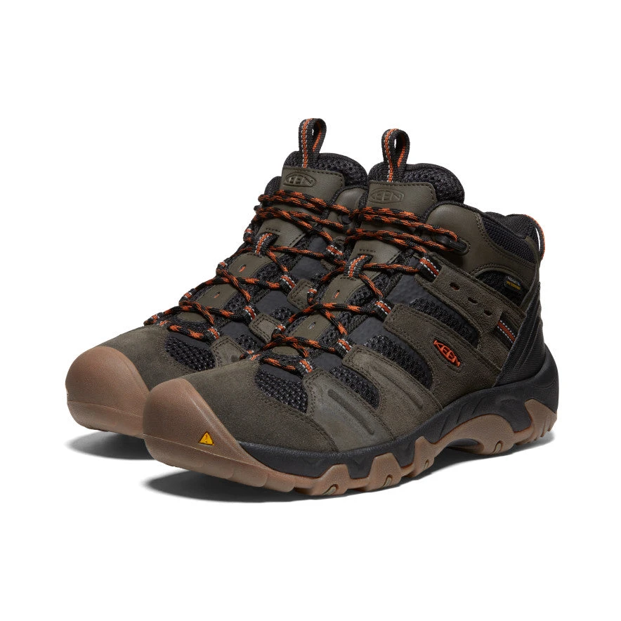 Keen Men's Headout Waterproof Hiking Boot | Black Olive/Fossil Orange 2 Keen Men's Headout Waterproof Hiking Boot | Black Olive/Fossil Orange - Image 2