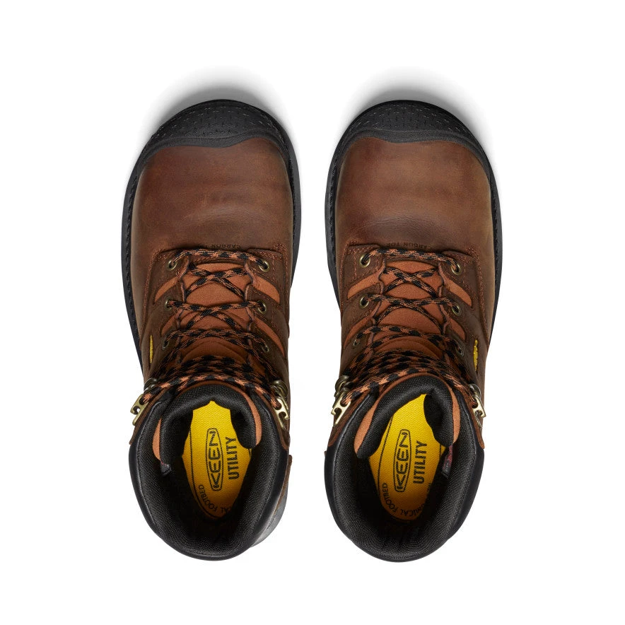 Keen Men's Camden 8" Insulated Waterproof Boot (Carbon-Fiber Toe) | Leather Brown/Black 4 Keen Men's Camden 8" Insulated Waterproof Boot (Carbon-Fiber Toe) | Leather Brown/Black - Image 4