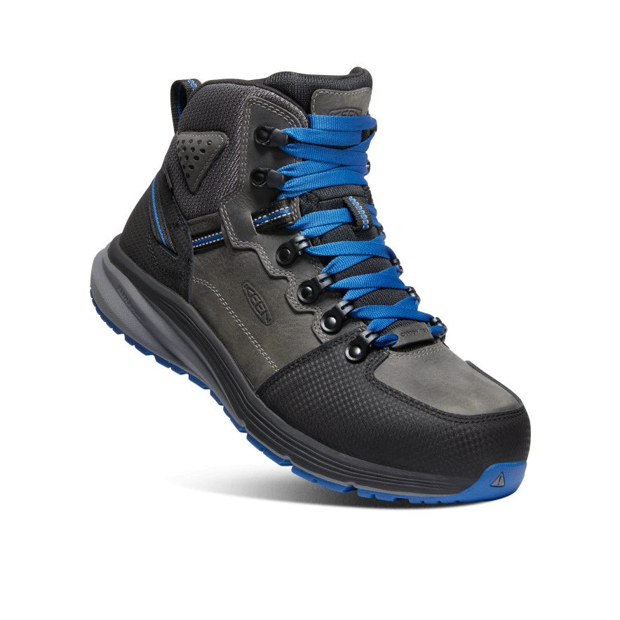 Keen Men's Red Hook Waterproof Boot (Carbon-Fiber Toe) | Steel Grey/Bright Cobalt 3 Keen Men's Red Hook Waterproof Boot (Carbon-Fiber Toe) | Steel Grey/Bright Cobalt - Image 3