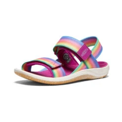 Keen Big Kids' Elle Backstrap | Rainbow/Festival Fuchsia -Keen fcb2b4ad014eb7760a5ab95b5f186bdfcf9dd4b8